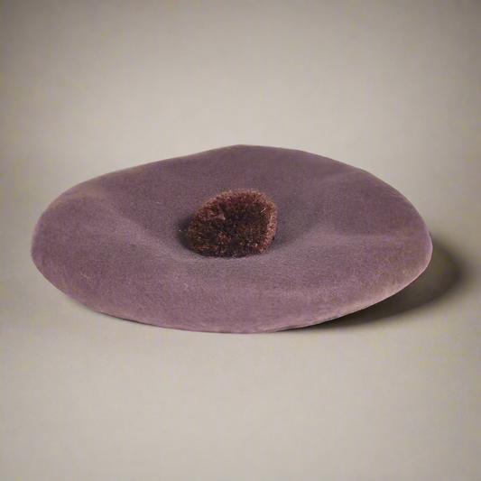 Bostonian Beret - Chocolate with Pom Pom