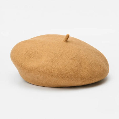 Bostonian Beret in Tan on white studio background at Omar's Tailors & Outfitters