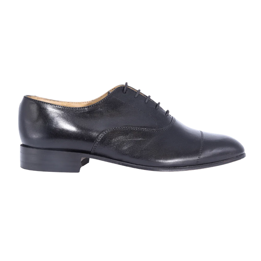 Crockett & Jones Toe Cap - Black Lace-Up (Genuine Leather Upper and Sole)