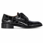 Men’s Carli black genuine leather formal Oxford shoe — side view