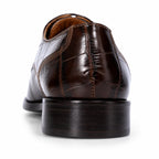 Men’s Carli brown genuine leather formal Oxford shoe — heel