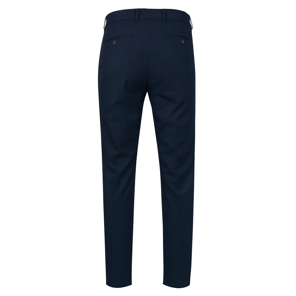 Men's Carlo Galucci Flat Front Trouser in Indigo (315) - available in-store, 337 Monty Naicker Street, Durban CBD or online at Omar's Tailors & Outfitters online store. 

A men's fashion curation for South African men - established in 1911.