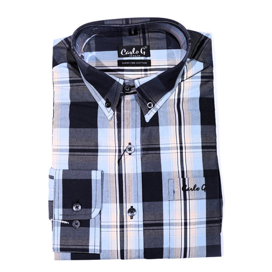 Carlo Galucci Long Sleeve Shirt - Navy