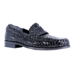 Men's Ferradini Formal Weave Slip-on in Black (1656) -  Formal Loafer/Slip-on Shoe available in-store, 337 Monty Naicker Street, Durban CBD or online at Omar's Tailors & Outfitters online store.   A men's fashion curation for South African men - established in 1911.