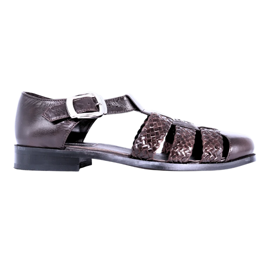 Men's Ferradini Formal Weave Sandal in Brown (1658) -  Formal Loafer/Slip-on Shoe available in-store, 337 Monty Naicker Street, Durban CBD or online at Omar's Tailors & Outfitters online store.   A men's fashion curation for South African men - established in 1911.