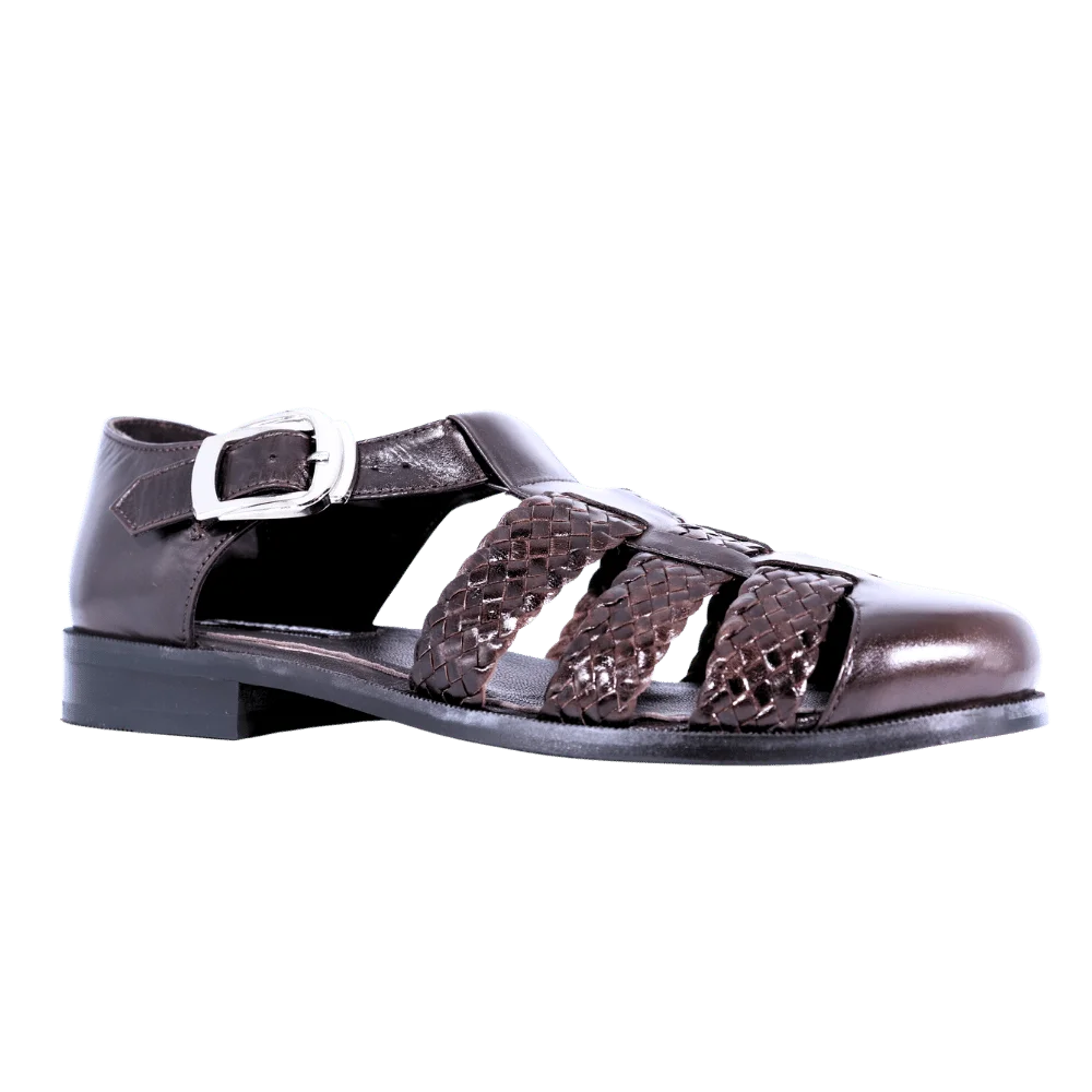 Men's Ferradini Formal Weave Sandal in Brown (1658) -  Formal Loafer/Slip-on Shoe available in-store, 337 Monty Naicker Street, Durban CBD or online at Omar's Tailors & Outfitters online store.   A men's fashion curation for South African men - established in 1911.