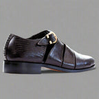 Discover the Ferradini Brown Formal Sandal featuring a lizard-embossed texture and adjustable buckle strap. Perfect for elegant and versatile wear. Shop now in-store at 337 Monty Naicker Street, Durban Central, or online at www.omarstailors.com.