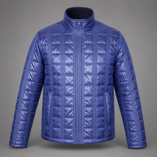 Men's Ferradini Puffer Fashion Jacket in Blue - available in-store, 337 Monty Naicker Street, Durban CBD or online at Omar's Tailors & Outfitters online store. 
