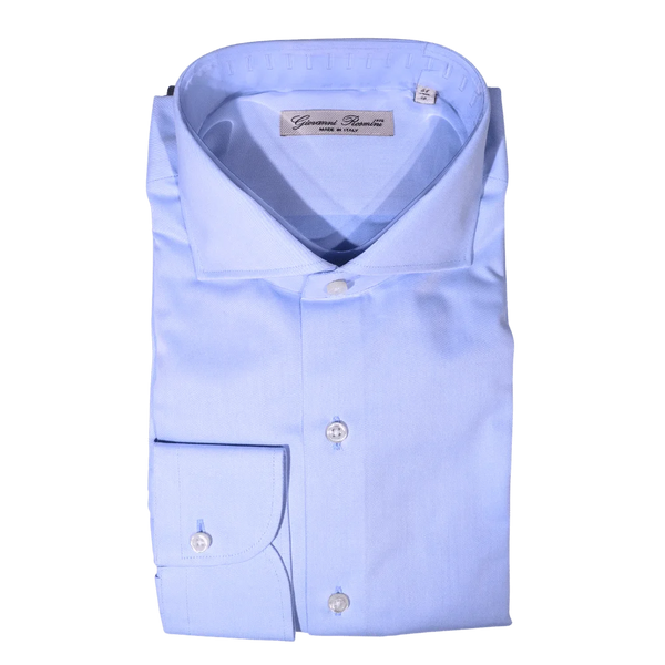 giovanni uomo dress shirt Giovanni Testi Black Laydown Dress Shirt Micro-Diamond Fabric