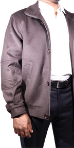 Men's Durburg Harry Cashmere & Wool Zip-up Jacket in Brown is available in-store, 337 Monty Naicker Street, Durban CBD or online at Omar's Tailors & Outfitters online store.   A men's fashion curation for South African men - established in 1911.