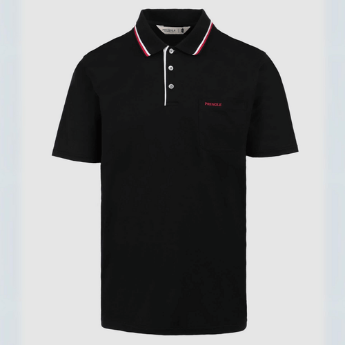 Men's Pringle Maynard 100% Mercerised Cotton Short Sleeve Golf Shirt in Black (1622) - available in-store, 337 Monty Naicker Street, Durban CBD or at Omar's Tailors & Outfitters online store - www.omarstailors.com. 

A men's fashion curation for South African men - established in 1911.