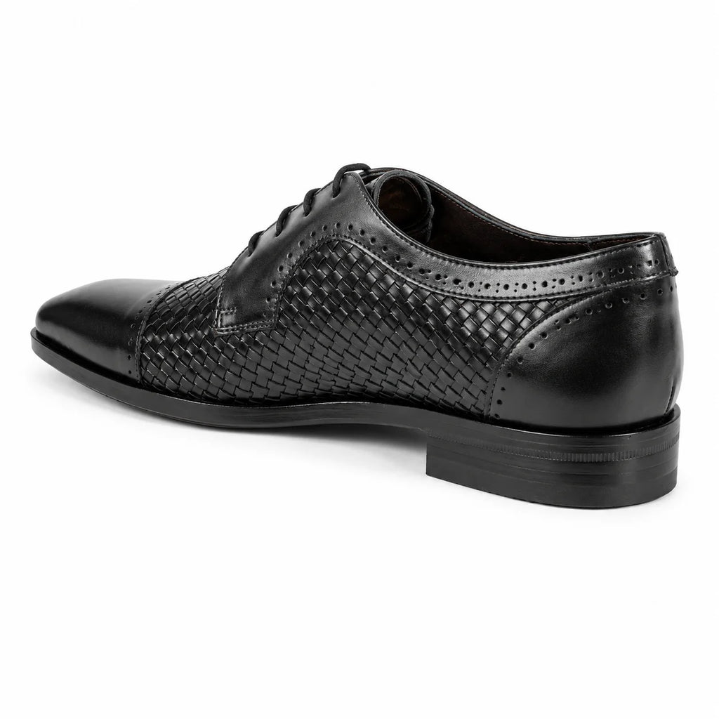 Men's Handmade in Italy Men's Mercanti Fiorentini Lace-up Weave in Black available in-store, 337 Monty Naicker Street, Durban CBD or online at Omar's Tailors & Outfitters online store. 