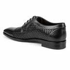 Men's Handmade in Italy Men's Mercanti Fiorentini Lace-up Weave in Black available in-store, 337 Monty Naicker Street, Durban CBD or online at Omar's Tailors & Outfitters online store. 