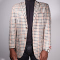 Men's Navada Clothing Sports Coat in Cream Check (412) - available in-store, 337 Monty Naicker Street, Durban CBD or online at Omar's Tailors & Outfitters online store.   A men's fashion curation for South African men - established in 1911.