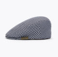 Men's Navada Twill County Cap in Black & White Check available in-store at 337 Monty Naicker Street, Durban Central or online at www.omarstailors.com.