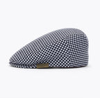 Men's Navada Twill County Cap in Black & White Check available in-store at 337 Monty Naicker Street, Durban Central or online at www.omarstailors.com.