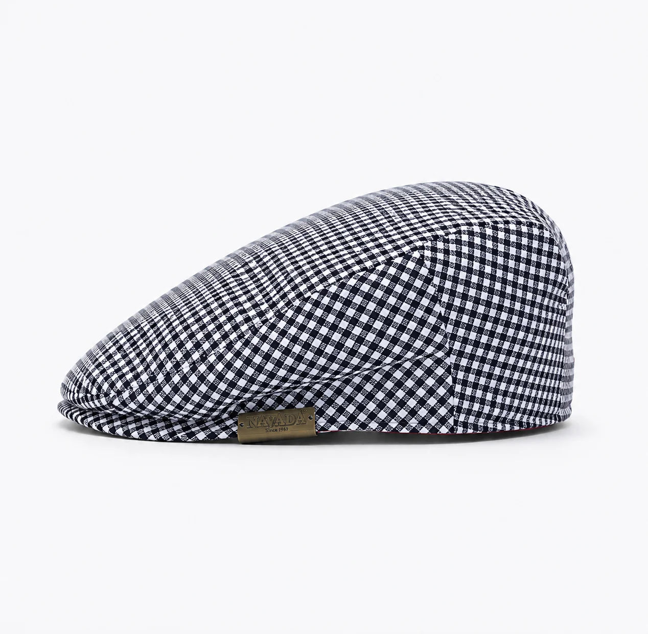 Men's Navada Twill County Cap in Black & White Check available in-store at 337 Monty Naicker Street, Durban Central or online at www.omarstailors.com.