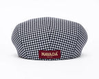 Men's Navada Twill County Cap in Black & White Check available in-store at 337 Monty Naicker Street, Durban Central or online at www.omarstailors.com.