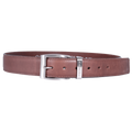 Men's Pringle Oriano Leather Belt in Light Brown made from genuine leather is the perfect, premium quality essential for any golfer boasting a large silver buckle and visible Pringle branding available in-store at 337 Monty Naicker Street, Durban or online at www.omarstailors.com
