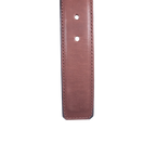 Men's Pringle Oriano Leather Belt in Light Brown made from genuine leather is the perfect, premium quality essential for any golfer boasting a large silver buckle and visible Pringle branding available in-store at 337 Monty Naicker Street, Durban or online at www.omarstailors.com