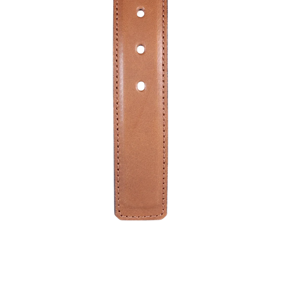 Men's Pringle Oriano Leather Belt in Tan made from genuine leather is the perfect, premium quality essential for any golfer boasting a large silver buckle and visible Pringle branding available in-store at 337 Monty Naicker Street, Durban or online at www.omarstailors.com
