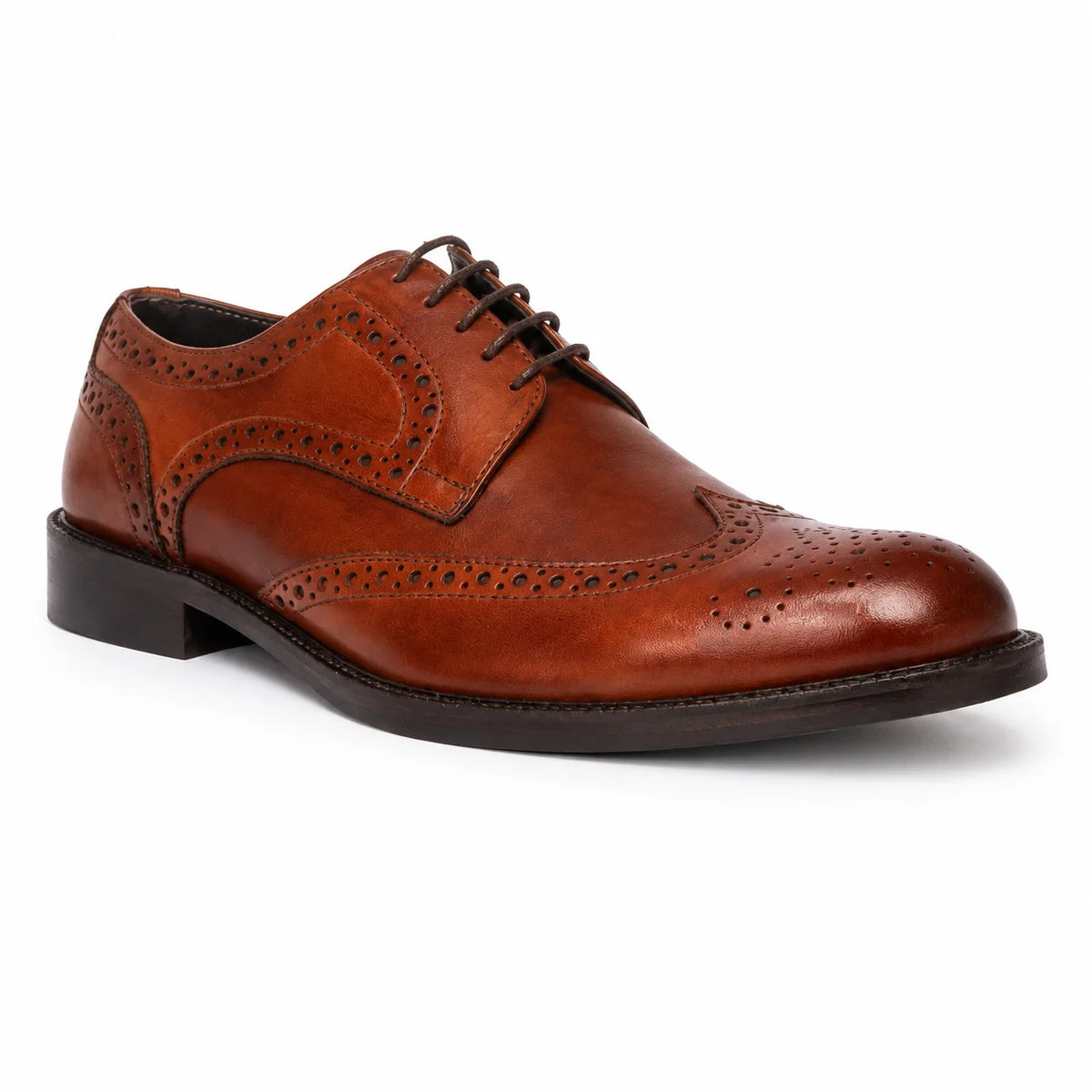 Men's Handmade in Italy Pollini Oxford Brogue in Brown available in-store, 337 Monty Naicker Street, Durban CBD or online at Omar's Tailors & Outfitters online store. 
