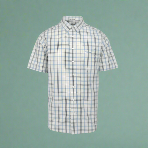 Men's Pringle Duke - 100% Cotton Short Sleeve Shirt in Mint (1601) - available in-store, 337 Monty Naicker Street, Durban CBD or online at Omar's Tailors & Outfitters online store. 

A men's fashion curation for South African men - established in 1911.