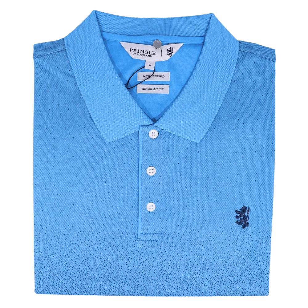 Men's Pringle 100% Mercerised Cotton Short Sleeve Golf Shirt in Light Blue (1185) - available in-store, 337 Monty Naicker Street, Durban CBD or online at Omar's Tailors & Outfitters online store.   A men's fashion curation for South African men - established in 1911.