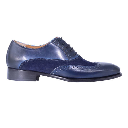 Men's Aliverti Genuine Leather Handmade Oxford Brogue in Navy - Formal/Dress Shoe (1701) available in-store, 337 Monty Naicker Street, Durban CBD or online at Omar's Tailors & Outfitters online store.   A men's fashion curation for South African men - established in 1911.