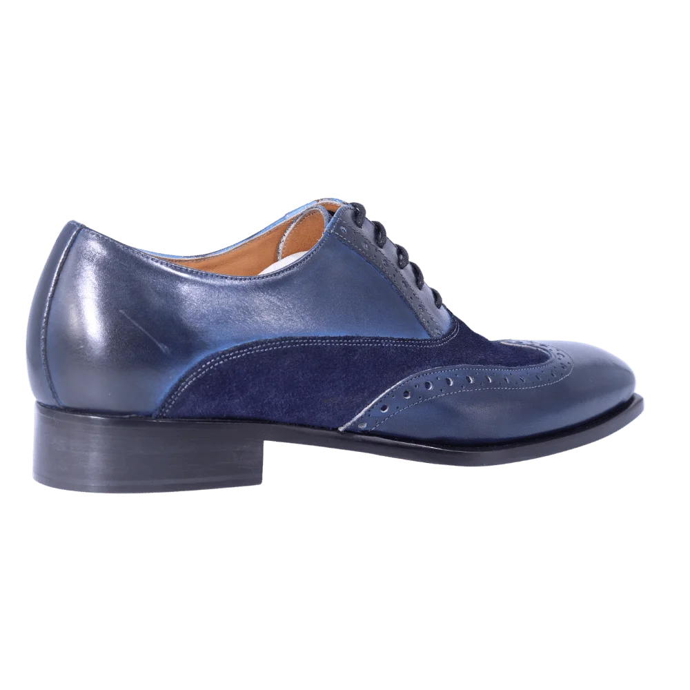 Men's Aliverti Genuine Leather Handmade Oxford Brogue in Navy - Formal/Dress Shoe (1701) available in-store, 337 Monty Naicker Street, Durban CBD or online at Omar's Tailors & Outfitters online store.   A men's fashion curation for South African men - established in 1911.