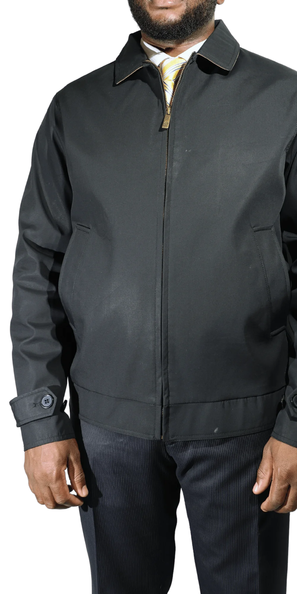 Men's Durburg Simon Zip-up Jacket in Black is available in-store, 337 Monty Naicker Street, Durban CBD or online at Omar's Tailors & Outfitters online store.   A men's fashion curation for South African men - established in 1911.