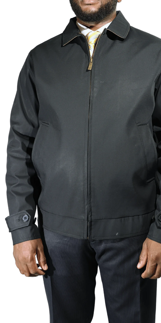 Men's Durburg Simon Zip-up Jacket in Black is available in-store, 337 Monty Naicker Street, Durban CBD or online at Omar's Tailors & Outfitters online store.   A men's fashion curation for South African men - established in 1911.