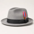 Men's Trilby Fedora Hat in Grey