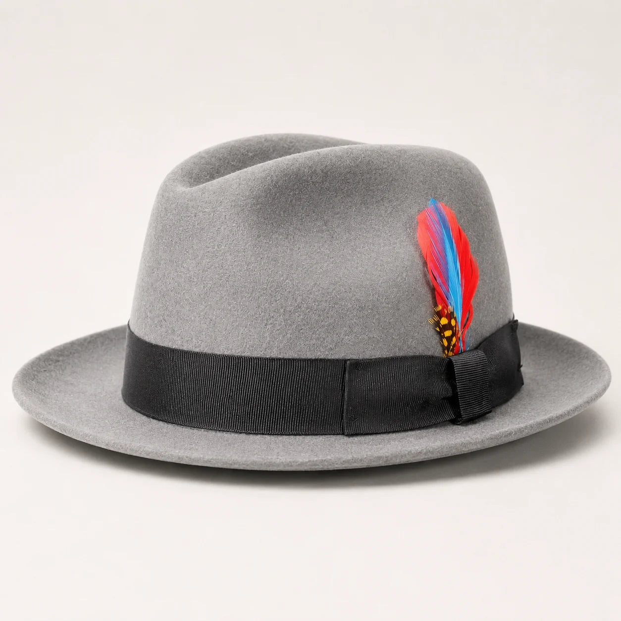 Men's Trilby Fedora Hat in Grey