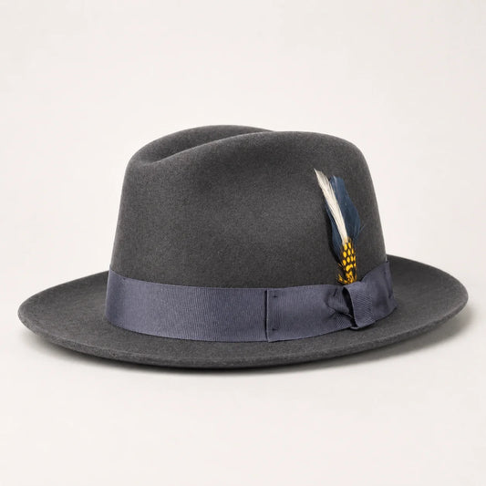 Men's Trilby Fedora Hat in Navy