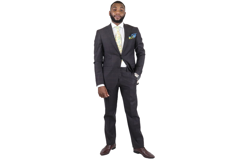 Bagozza Suit - Chocolate Check (100% Wool)