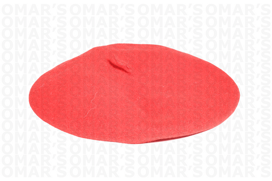 Men's Bostonian Beret in red available in-store or online at Omar's Tailors