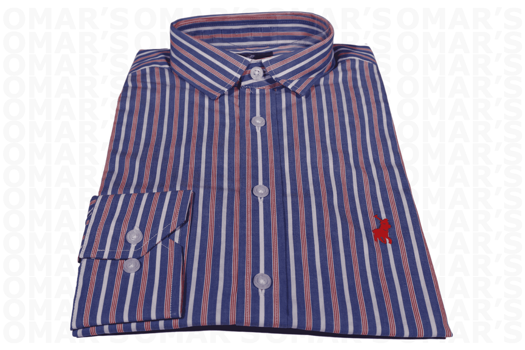 Polo Adonai Signature Striped Shirt - Blue