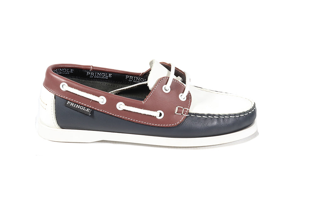 Pringle Lace-Up - Navy & Burgundy (Genuine Leather)