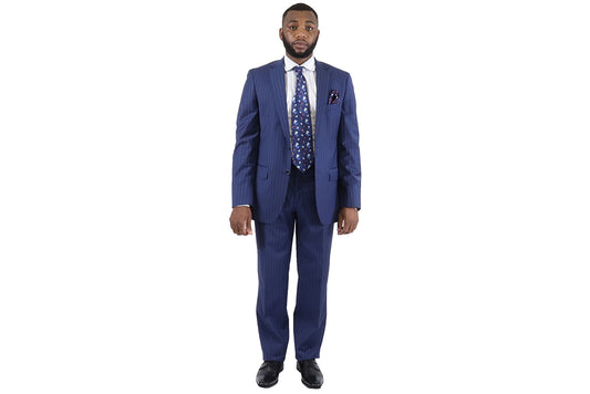 Bagozza Suit - Blue Stripe (100% Wool)