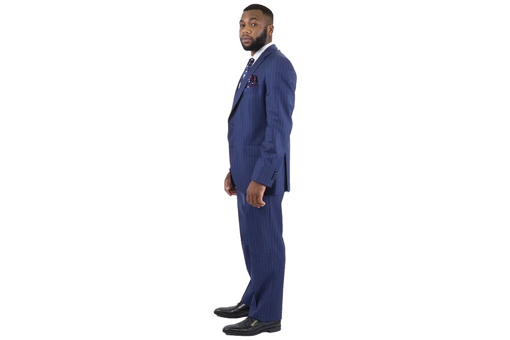Bagozza Suit - Blue Stripe (100% Wool)