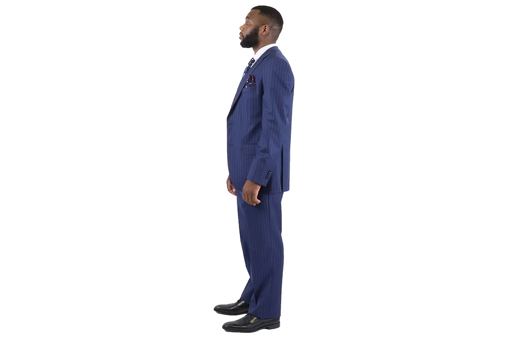 Bagozza Suit - Blue Stripe (100% Wool)