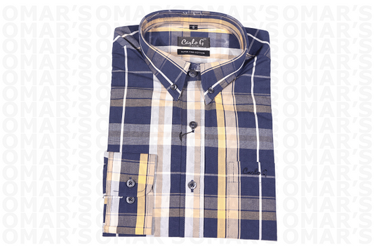 Carlo Galucci Long Sleeve Shirt - Navy