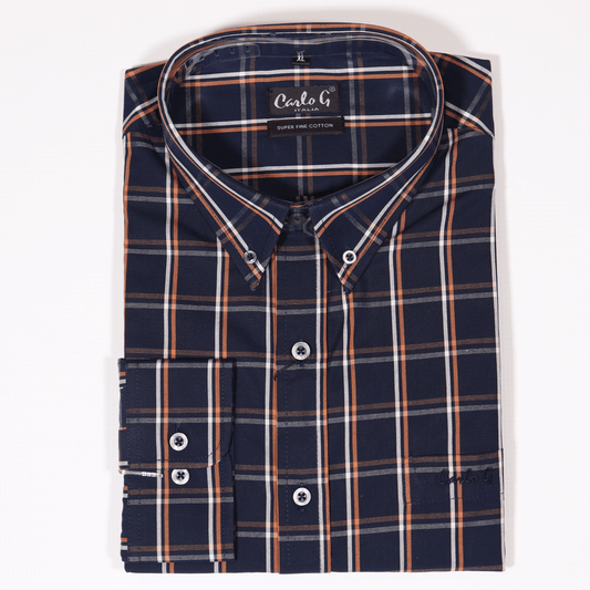 Carlo Galucci Long Sleeve Shirt - Navy