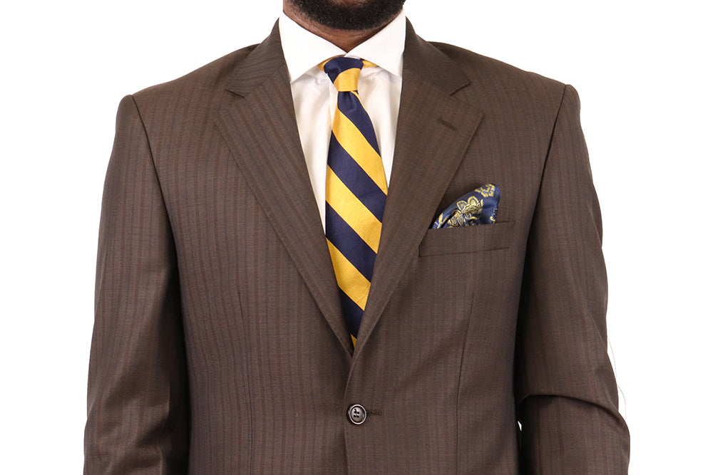 Bagozza Suit - Chocolate Stripe (100% Wool)
