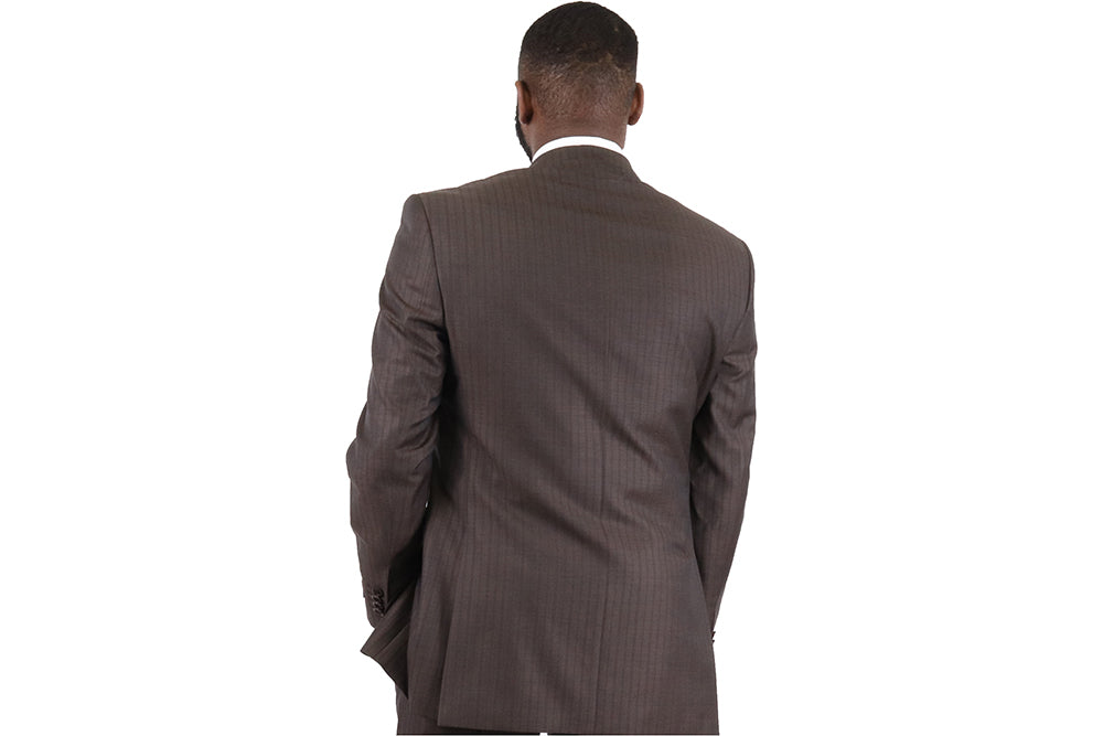 Bagozza Suit - Chocolate Stripe (100% Wool)