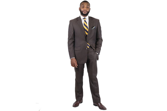 Bagozza Suit - Chocolate Stripe (100% Wool)