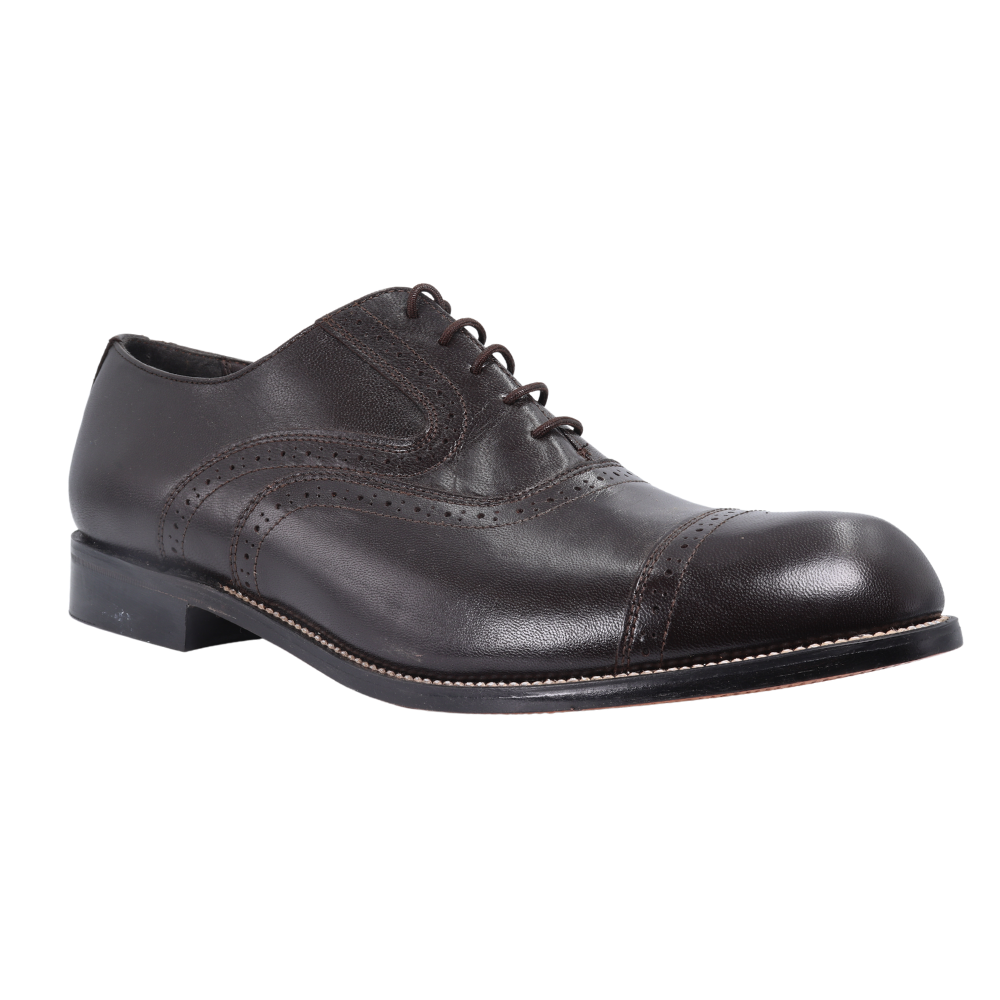 Barker Glace Kid Lace Up - Café