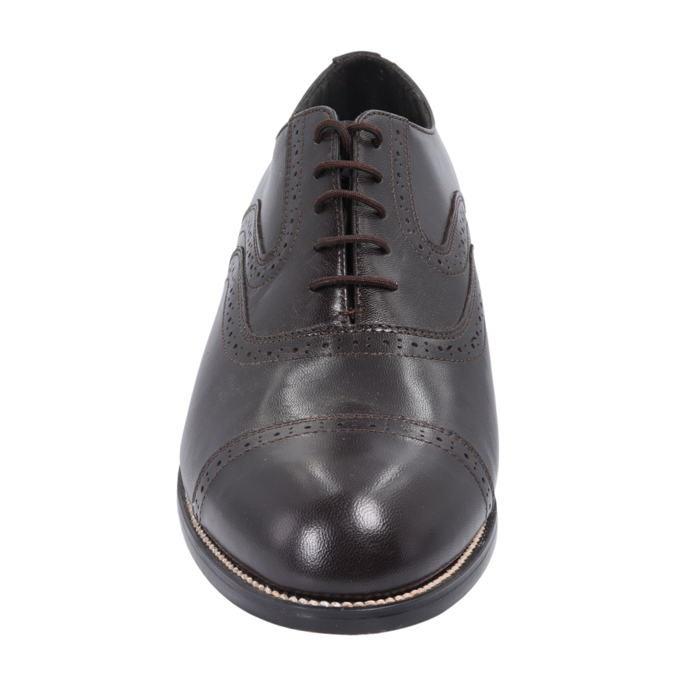 Barker Glace Kid Lace Up - Café