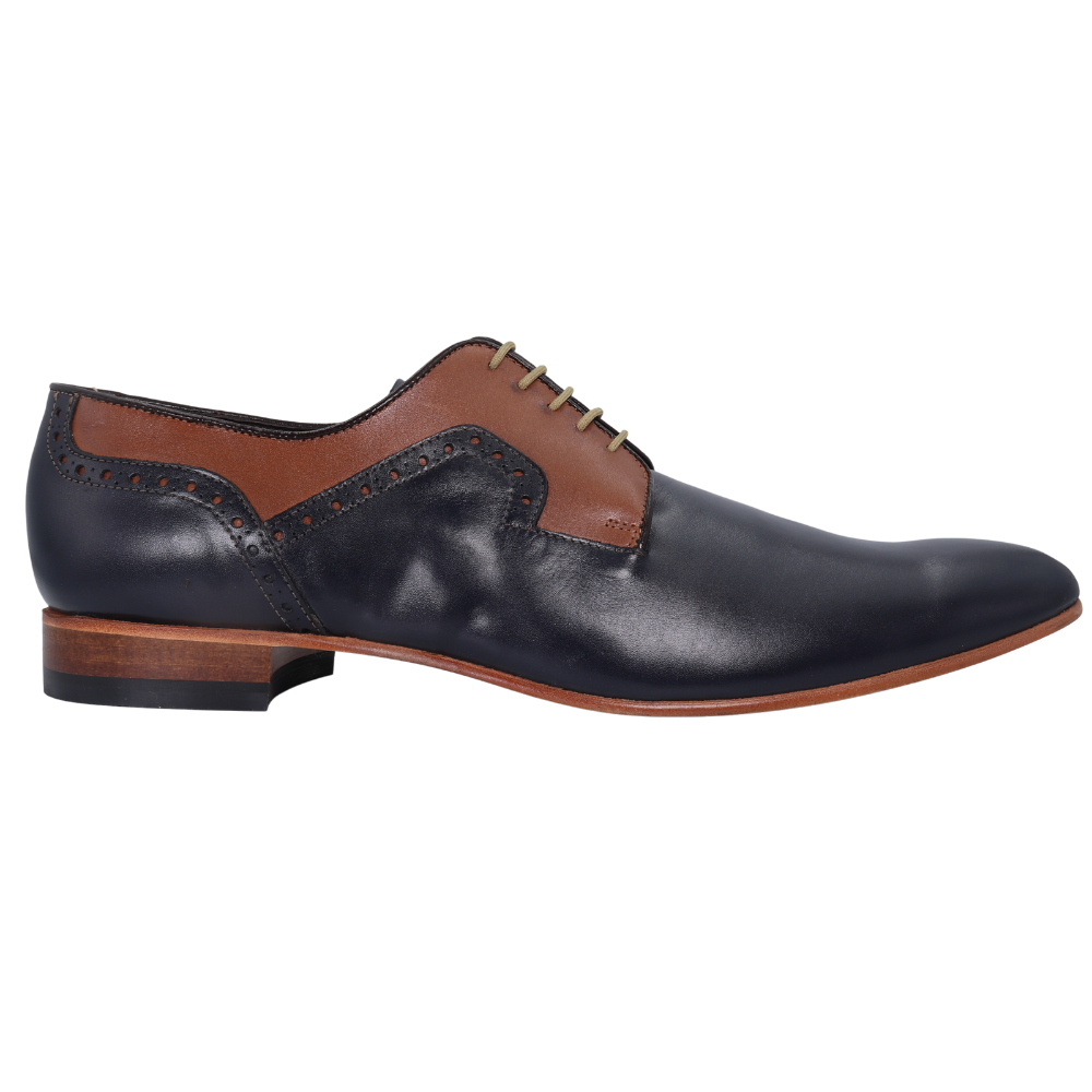 Barker Indicalf - Navy Royal Calf Tan Lace-Up